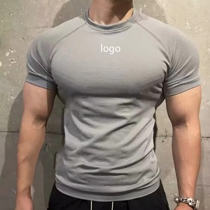 Custom Gym Wear Manufacturer Men's Compression Shirt <b>Athletic</b> Performance T Shirt DTF Printing Embroidery OEM Factory - Product Image 6