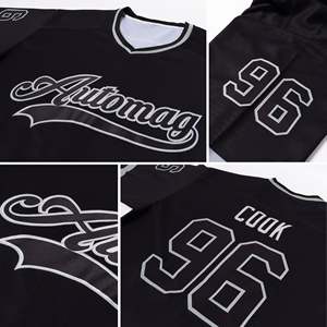 เสื้อฮอกกี้น้ำแข็งแบบแห้งเร็ว 100% โพลีเอสเตอร์ ราคาขายดีที่สุด สินค้ามาใหม่ ผลิตตามสั่งสำหรับผู้ใหญ่-บริการ OEM/ODM ระบายอากาศได้ดี - Product Image 4
