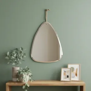 Artisan Design Modern Teardrop Durable <b>Wall</b> <b>Mirror</b> Glass Surface Decorative <b>Hanging</b> for Bathroom Use - Product Image 3