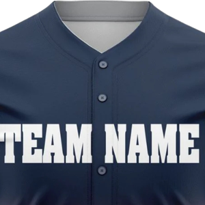 Camiseta de Béisbol Personalizada para Hombre, con Botones, Degradado Azul Marino y Rojo, Transpirable, Uniforme de Equipo de Softbol, Camisa Deportiva - Product Image 5