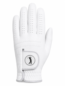 Gants de golf minimalistes en cuir Cabretta blanc, logo personnalisé, respirants, pour hommes et femmes, protection des mains, fabrication OEM directe d'usine - Product Image 1