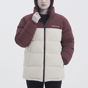 Veste matelassée colorée pour femme Hawk Eye, col montant, fermeture éclair, manteau d'hiver - Product Image 1