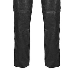 Chaps d'équitation pour hommes en cuir véritable respirant, style western, très résistants, ajustables, tendance du moment - Product Image 6