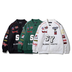 Wholesale Custom High Quality <b>Plain</b> <b>Varsity</b> <b>Jacket</b> with Wool Stand Collar Streetwear Winter Design for Men - Product Image 4
