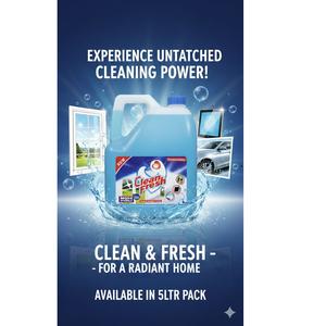 Liquide de nettoyage professionnel pour vitres et surfaces 5 L, pour fenêtres, miroirs, portes vitrées, vitrines, disponible au meilleur prix - Product Image 3