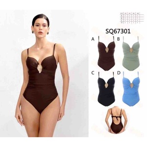 HDJ Plus Size One Piece Swimsuit Tummy Control <b>Conservative</b> Beachwear Sexy Monokini Bathing Suit SQ67301 - Product Image 1