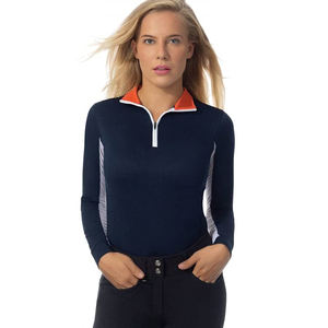 Camiseta Básica Casual de Manga Larga con Cuello Redondo, Bordada, Antiarrugas, Transpirable, Elástica, de Spandex/Poliéster para Mujer Talla Grande - Product Image 6