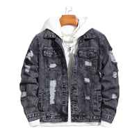 Veste en jean pour hommes, style slim fit, pour adolescents et garçons, vente en gros