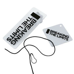 Printing Manufacturer Customize logo <b>Tag</b> Transparent PVC Card Custom UV logo Translucent Plastic Swing <b>Tag</b> Clothing Hangtag - Product Image 5