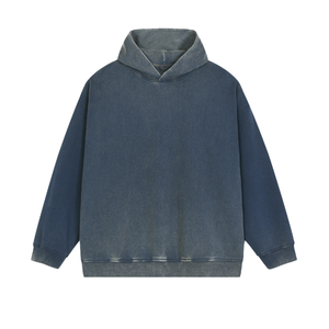 Sweat à capuche en molleton dégradé délavé style vintage personnalisé pour homme, tricoté, couleur unie, respirant, 340 GSM, 100% coton, numérique, idéal pour l'hiver - Product Image 6