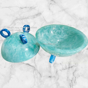 Ensaladera de fruta acrílica de resina de diseño moderno personalizable característica sostenible para comidas de Hotel Hogar y sala de estar regalos de negocios - Product Image 4