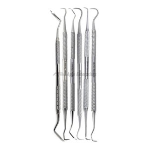 Raspadores Dentales de Doble Punta, Sondas de Acero Inoxidable, Instrumentos Manuales de Alta Calidad con Certificación CE para Limpieza Dental y Eliminación de Cálculos - Product Image 1