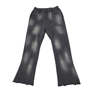 <b>Wholesale</b> Men's Vintage Style <b>Flare</b> Track Pants 3D Embroidery Sun Fade Men <b>Sweatpants</b> Distress Hem Polyester/Cotton Outdoor Wear - Product Image 1