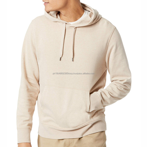 Basics Sweat à capuche en molleton français de haute qualité 500 g/m², lourd, à épaules tombantes, sans cordons, surdimensionné pour hommes - Product Image 2