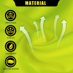 Chaleco de Seguridad Reflectante de Alta Visibilidad, Malla Fluorescente de Poliéster de Secado Rápido, Ropa de Trabajo Unisex Sublimable - Product Image 5