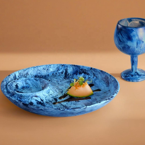epoxy resin platter handmade resin tray modern for wedding gift wholesale price from india - Product Image 1