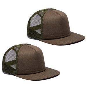 หมวกแก๊ปทรง Trucker สีน้ำตาลมะกอก ปักโลโก้ได้ตามต้องการ ด้านหลังตาข่ายสีเขียว ปรับขนาดได้ ขายส่ง หมวกเปล่า 5 แผง สีเอิร์ธโทน สำหรับกีฬาเบสบอล ผู้ชาย ผู้หญิง - Product Image 6