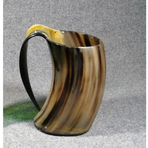 Jarra de Cuerno Rústica Hecha a Mano, Estilo Vikingo, para Cerveza o Cerveza Artesanal, Vaso Natural, Artículo de Regalo - Product Image 1