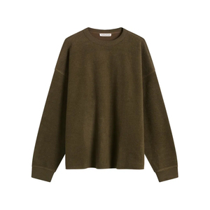 Suéter de Punto para Hombre, Cuello Redondo, Color Verde Oliva, Talla Grande, Estilo Casual, Manga Larga, Corte Regular, para Otoño - Product Image 3