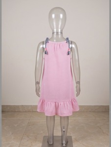 Vestido Casual de Verano para Mujer, Diseño a Rayas, Transpirable, Sin Mangas, con Cuello y Dobladillo - Product Image 3