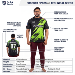 Camiseta Deportiva Personalizable de Poliéster 100% Interlock/Malla Birdseye de 220g con Cuello Redondo, Reversible y Sublimada para Hombre - Product Image 5