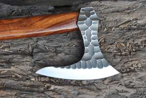 Felling <b>Axe</b> Forged Carbon Steel Head Wood <b>Handle</b> Tree Felling Tool DIY Grade Broad <b>Axe</b> - Product Image 3