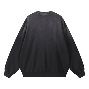 เสื้อสเวตเชิ้ตดีไซน์เฉพาะตัว วัสดุสั่งทำพิเศษ ซักล้างแบบแอซิดวอช ทรงโอเวอร์ไซส์ สไตล์วินเทจ เสื้อสเวตเชิ้ตผู้ชายแบบพื้นฐาน - Product Image 4