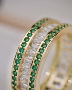 Anillo de Eternidad de Alta Calidad con 3 Filas Giratorias de Plata de Ley 925 y Diamantes Moissanite VVS para Hombre - Product Image 3