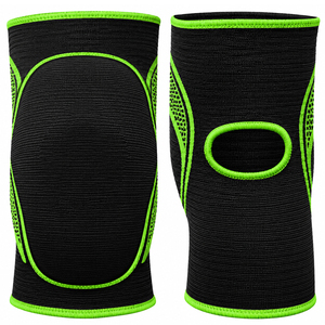 Dernier style à prix de gros, nouveau produit tendance, équipement de protection, genouillères de boxe épaisses et rembourrées noires et vert fluo - Product Image 1