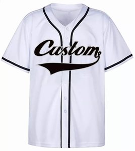 Camiseta de Béisbol Wize International Blanca sin Mangas con Cuello en V y Botones al Frente, Estampado Digital, para Hombre, Corte Regular, Transpirable - Product Image 3