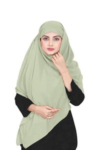 Hijab Georgette de imitación de alta calidad atemporal, ligero, duradero, moderno, suave, cosido, Dupattas para fiestas indias paquistaníes - Product Image 2