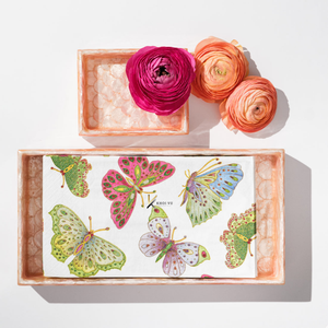 Plateau de service rectangulaire en bois fait main avec motif écaille de poisson en nacre, plat décoratif pour usage résidentiel, décoration intérieure - Product Image 5