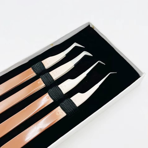 Pinzas Profesionales de Acero Inoxidable Antimagnéticas y Aisladas para Extensión de Pestañas, con Logotipo Personalizado, Superventas, Probadas a Mano - Product Image 5