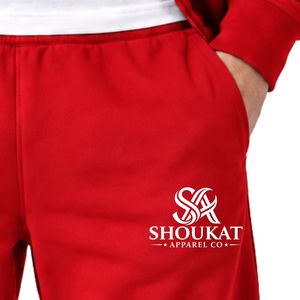 Pantalon de jogging rouge pour homme, taille élastique, coupe fuselée, pantalon de sport décontracté avec poches latérales, bas de survêtement athlétique streetwear - Product Image 5