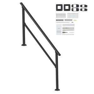 Kit Corrimano a 5 Gradini in Acciaio al Carbonio per Scale, Corrimano Transizionale per Interni ed Esterni, Facile Installazione - Product Image 3