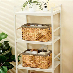 Handmade Water Hyacinth <b>Storage</b> <b>Basket</b> Cross-Border <b>Rectangle</b> Sundries <b>Basket</b> Woven for Home Toy Organizer Miscellaneous <b>Storage</b> - Product Image 6