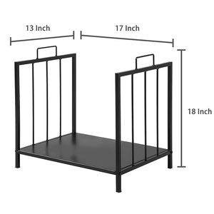 Modern Steel <b>Log</b> Holder Rectangle Powder Coated Firewood Storage <b>Rack</b> for Fireplace - Product Image 3