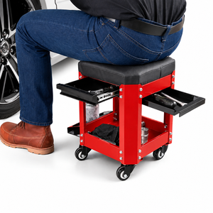 Heavy-Duty Rolling Mechanic Stool with 2 <b>Tool</b> <b>Drawers</b>, Storage Tray, Swivel Casters and 280 lb Capacity GAPSTL007 - Product Image 1