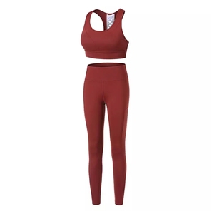 Conjunto de Yoga Unisex Talla Grande con Encaje y Cinturón, Diseño a Rayas/Vichy con Decoraciones de Pedrería - Ropa Deportiva - Product Image 5