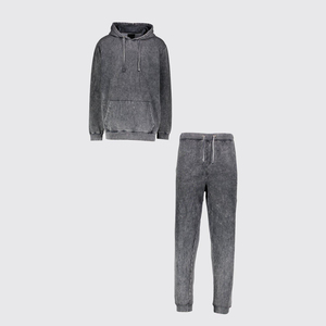 Survêtement 100% Coton Léger à Capuche Respirant Séchage Rapide Anti-Bactérien Uni pour Homme Hiver Imprimé Délavé à l'Acide - Product Image 3