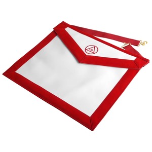 Delantal de terciopelo étnico del Capítulo del Arco Real, rojo, con insignia Triple Tau, de alta calidad, cualquier cantidad que desee, pida a nivel mundial - Product Image 2