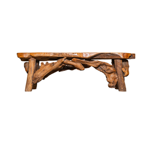 Banco de Raíz de Teca Rústico de Lujo ARTERRA, Hecho a Mano, Ecológico y Duradero, para Patio, Hotel, Villa, Muebles de Exterior Naturales - Product Image 2