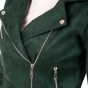 Chaqueta de Cuero de Gamuza de Diseño Moderno para Mujer, Nueva Chaqueta de Cuero de Gamuza Elegante y de Gran Venta - Product Image 5
