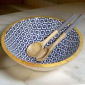 ชามไม้เนื้อแข็งทำมือสำหรับเสิร์ฟสลัดและผลไม้ - Product Image 6