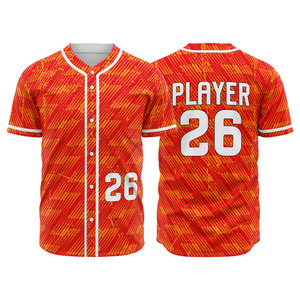 Camiseta de Béisbol de Manga Corta con Estampado Personalizado al por Mayor, Servicio OEM de Alta Calidad, Logotipo y Equipo Personalizados, 100% Poliéster - Product Image 4