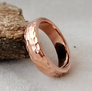 High Grade Pure Copper Magnetic Therapy Band Adjustable Open Cuff <b>Thick</b> Faceted Ends Motif Bio Energy Healing <b>Ring</b> - Product Image 4