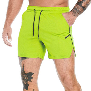 Shorts sportifs 100 % coton écologiques, respirants, imperméables, à cordon de serrage, taille mi-haute, couleur unie, ODM - Product Image 6