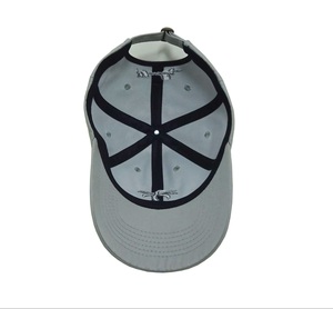 Gray Custom Logo 6 Panel Cotton Baseball Cap Fitted Sporty Adjustable Unisex Casual Embroidered Palm Tree Front Panel Spring - Product Image 2