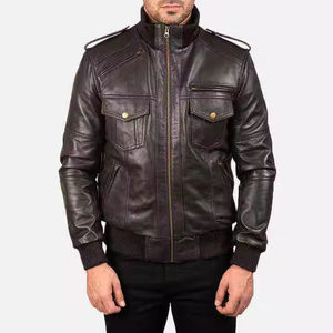Veste en cuir véritable classique et personnalisée pour homme, style moderne et décontracté, collection 2026 - Product Image 1