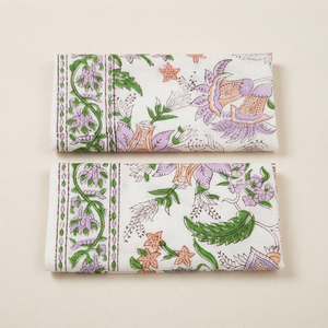 Floral Cotton <b>Cloth</b> Napkin Square Printed Handmade Custom <b>Table</b> <b>Linen</b> Fashty Lifestyle Rajasthan 80x120cm for Wedding Party - Product Image 2